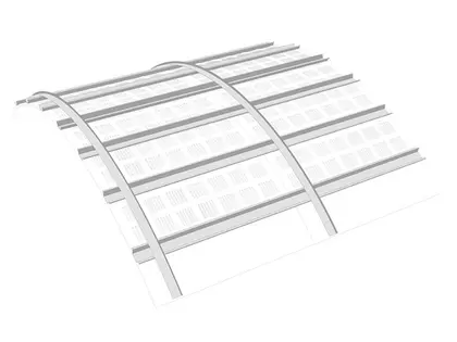 Systems Gyptone BIG Curve acustic ceiling illustration